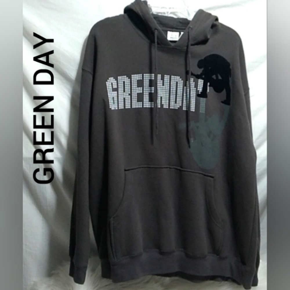 (BX53) SALE! Greenday Cinder Block 2000 Vintage Unisex Hoodie Hardly Worn Sz.XL